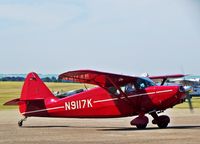 N9117K @ EGSU - 1947 Stinson at Duxford