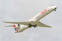 F-HMLL @ LFRB - Bombardier CRJ-1000, Take-off rwy 07R, Brest-Bretagne airport (LFRB-BES) - by Yves-Q