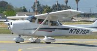 N787SP @ KRHV - A local 2001 Cessna 172SP stuck on taxiway Y with a flat tire. - by Chris L.