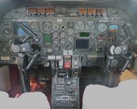 N690RP @ KRHV - The old cockpit of a local 1978 Aero Commander 690 JetProp. - by Chris L.