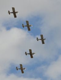 G-MAXV @ EGFH - Raven 1 leading Team Raven in a 5-ship formation. Ravens 2 to 5 are RV-8 aircraft. Seen approaching Runway 22 at Swansea Airport. - by Roger Winser