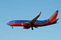 N251WN @ KLAS - Southwest Airlines, is here landing at Las Vegas Int'l(KLAS) - by A. Gendorf
