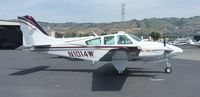N1014W @ KRHV - A local 1973 Beecraft Baron 55 taxing out from the Lafferty Hangar for a short hop to San Jose International. - by Chris L.