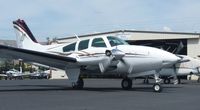 N1014W @ KRHV - A local 1973 Beecraft Baron 55 taxing out from the Lafferty Hangar for a short hop to San Jose International. - by Chris L.