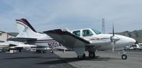 N1014W @ KRHV - A local 1973 Beecraft Baron 55 taxing out from the Lafferty Hangar for a short hop to San Jose International. - by Chris L.