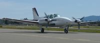 N1014W @ KRHV - A local 1973 Beechcraft Baron 55 taxing down Z heading back to the Lafferty Aircraft Sales hangar. - by Chris L.