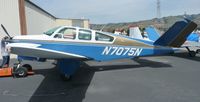 N7075N @ KRHV - A local 1968 Beechcraft Bonanza V35 sitting on the ramp next to Lafferty. - by Chris L.