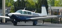 N5695C @ KRHV - Modesto-based 1983 Mooney M20J sitting in front of the local avionics shop. - by Chris L.