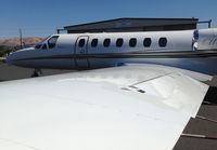 N560JZ @ KRHV - A rare transient 1990 Cessna Citation Ultra sitting in front of the Lafferty Aircraft Sales hangar. - by Chris L.