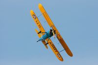 F-AZCK @ LFRU - Boeing A75N1, Solo display, Morlaix-Ploujean airport (LFRU-MXN) air show in september 2014 - by Yves-Q