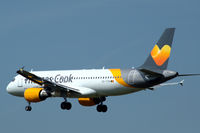 OO-TCW @ EBBR - Airbus A320 of Thomas Cook Airlines landing at Zaventem airport, Brussels, Belgium. - by Van Propeller