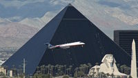 N999YG @ KLAS - Private, is here leaving Las Vegas Int'l(KLAS) in front of the Luxor Hotel - by A. Gendorf