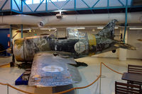 BW-372 @ EFJY - Brewster Buffalo of the Finnish Air Force preserved in the Aviation Museum of Central Finland at Tikkakoski. Shot up by Soviet fighters (Hurricane/MiG) and made forced landing near Seesjärvi in Eastern Karelia in the Soviet Union, recovered in 1988.