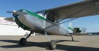 N3514V @ KTCY - An old 1948 Cessna 140 sitting on the ramp at Tracy Municipal Airport. - by Chris L.