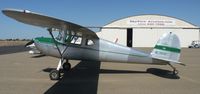 N3514V @ KTCY - An old 1948 Cessna 140 sitting on the ramp at Tracy Municipal Airport. - by Chris L.
