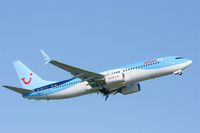 OO-JEF @ LFRB - Boeing 737-8K5, Take-off rwy 07R, Brest-Bretagne airport (LFRB-BES) - by Yves-Q