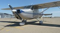N8545B @ KTCY - An old 1957 Cessna 172 sitting on the ramp at Tracy Municipal Airport. - by Chris L.