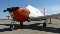 N162WB @ KTCY - A cool 1957 Beechcraft T-34B Mentor sitting on the ramp at Tracy Municipal Airport. - by Chris L.
