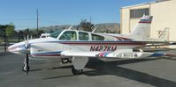 N427KM @ KRHV - A 1974 Beechcraft Baron 55 for sale with Lafferty Aircraft Sales. - by Chris L.