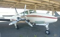 N587AN @ KRHV - A local Beechcraft Baron 58 owned by the owner of Nice Air sitting under the shelters at Reid Hillview. - by Chris L.