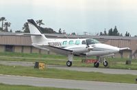 N1385V @ KRHV - A RARE transient 1984 Cessna T303 taking off on runway 31R at Reid Hillview. Only about 300 of these Cessna 303's were made. - by Chris L.
