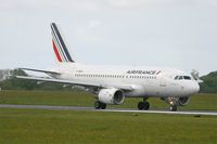 F-GRHV @ LFRB - Airbus A319-111, Taxiing to holding point rwy 25L, Brest-Bretagne airport (LFRB-BES) - by Yves-Q