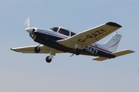G-RAZY @ EGFH - Visiting Cherokee Archer II departing Runway 22. - by Roger Winser