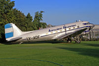 CC-CLK @ SCTI - CC-CLK   Douglas DC-3C-47A-90-DL [20158] (Aerolineas Argentinas) Santiago-Los Cerrillos~CC 28/03/2012. Preserved and marked LV-ADF one of its former registrations. - by Ray Barber