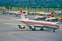 OH-KDM @ EGKK - Douglas DC-8-51 [45628] (Kar Air) Gatwick~G 24/07/1975. From a slide.