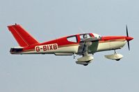 G-BIXB @ EGFF - Visiting Tampico, Shobdon based, seen departing runway 12, en-route RTB.