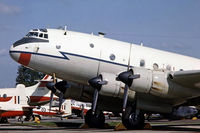 TG505 @ EGDX - Handley Page Hastings T.5 [HP67/9] (Royal Air Force) RAF St Athan~G 20/09/1975. Closer image of the nose area. From a slide. - by Ray Barber
