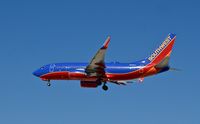 N246LV @ KLAS - Southwest Airlines, here on short finals at Las Vegas Int'l(KLAS) - by A. Gendorf