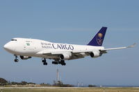 TC-ACJ @ LMML - B747-433 TC-ACJ Saudia Cargo - by Raymond Zammit