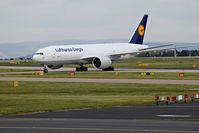 D-ALFE @ EGCC - taxing in from landing on runway 05L