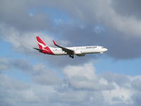 VH-XZO @ NZAA - about to land - from viewing area on approach road - by magnaman