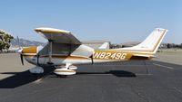N8249G @ KRHV - A transient 1974 Cessna 182P on the hot transient ramp at Reid Hillview Airport, California. - by Chris L.