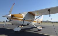 N8249G @ KRHV - A transient 1974 Cessna 182P on the hot transient ramp at Reid Hillview Airport, California. - by Chris L.
