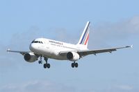 F-GUGK @ LFRB - Airbus A318-111, Short approach rwy 25L, Brest-Bretagne airport (LFRB-BES) - by Yves-Q