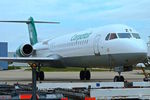 YR-FZA @ EGGW - 1992 Fokker 100 (F-28-0100), c/n: 11395 at Luton - by Terry Fletcher