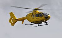 G-SPHU @ EGFH - One of Bond Air Services spare helicopters standing in for the regular Wales Air Ambulance helicopter G-WASN (Helimed 57). Seen returning to base after a call out. - by Roger Winser