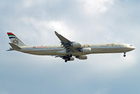 A6-EHI @ EGLL - Airbus A340-642 [929] (Etihad Airways) Home~G 15/07/2014. On approach 27L.