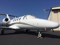 N425WH @ KRHV - A local Citation Jet 1 (C525) sitting in front of the Lafferty Aircraft Sales hangar after arriving from Brown Municipal Airport earlier this morning. - by Chris L.