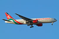 5Y-KYZ @ EGLL - Boeing 777-2U8ER [36124] (Kenya Airways) Home~G 17/07/2014. on approach 27L. - by Ray Barber