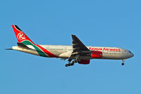 5Y-KYZ @ EGLL - Boeing 777-2U8ER [36124] (Kenya Airways) Home~G 17/07/2014. on approach 27L. - by Ray Barber