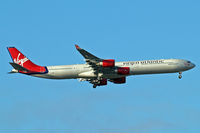 G-VWIN @ EGLL - Airbus A340-642 [736] (Virgin Atlantic) Home~G 17/07/2014. On approach 27L. - by Ray Barber