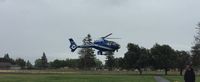 N408DC - The San Jose Poliece Departnent's Eurocopter 120B landing at K R Smith Elementary School (This was arranged for career day). - by Chris Leipelt