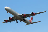 G-VFIT @ EGLL - Airbus A340-642 [753] (Virgin Atlantic) Home~G 26/07/2014. On approach 27R. - by Ray Barber