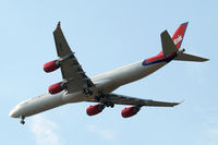 G-VFIT @ EGLL - Airbus A340-642 [753] (Virgin Atlantic) Home~G 26/07/2014. On approach 27R. - by Ray Barber