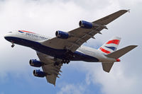 G-XLEE @ EGLL - Airbus A380-841 [148] (British Airways) Home~G 26/07/2014. On approach 27R. - by Ray Barber