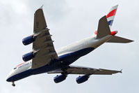 G-XLEE @ EGLL - Airbus A380-841 [148] (British Airways) Home~G 26/07/2014. On approach 27R. - by Ray Barber